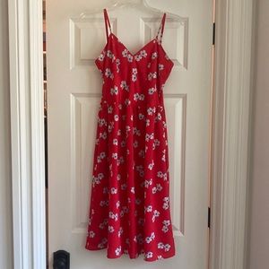 FDS red floral sundress